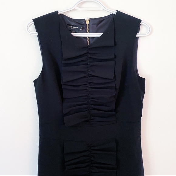 NWOT Ted Baker Swanste Ruffle Tunic A-Line Dress, Black - Picture 6 of 16
